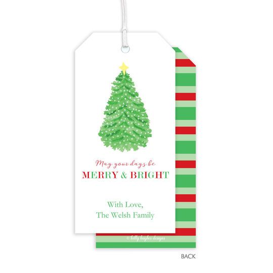 Merry and Bright Large Hanging Gift Tags